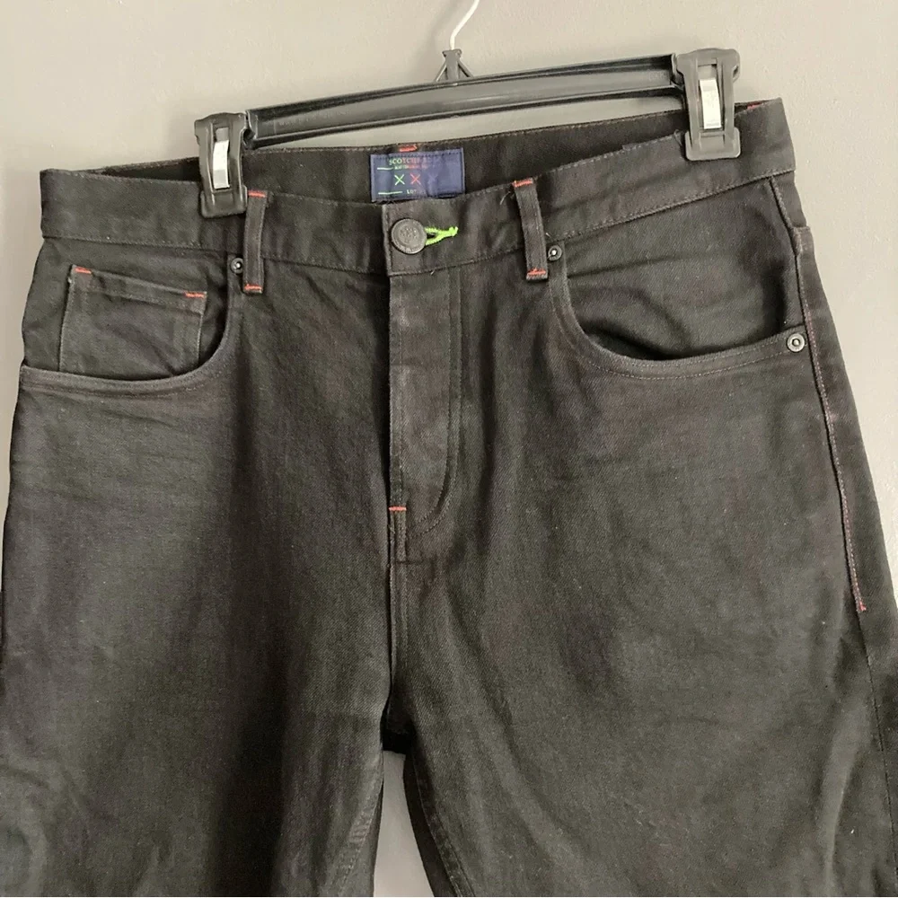 Scotch & Soda Black Denim  Button Fly Jeans